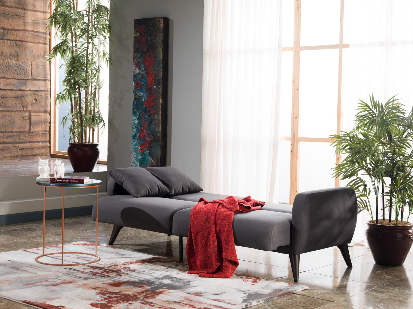 Lelana 78.75'' Sleeper Sofa with Storage Yellow by Bellona
